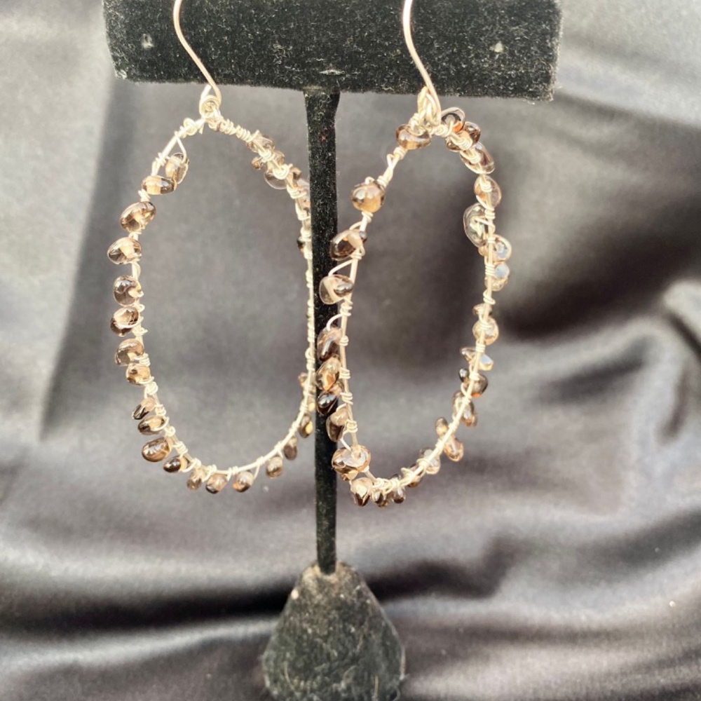Silver hoop earrings